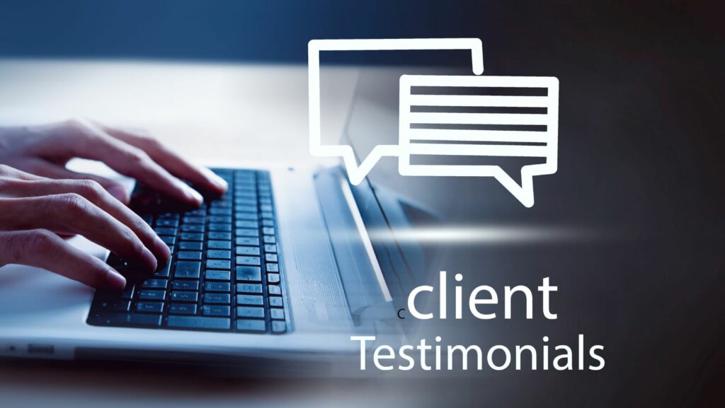add a footnote that reads testimonials