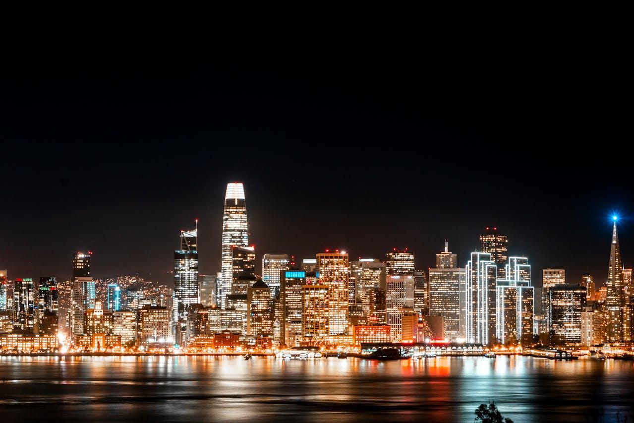 San Francisco skyline at night